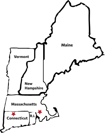 Map foodservice New England coverage map